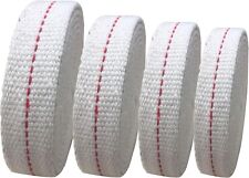 4 Rolls Oil Lamp Wick 1/2, 3/4, 7/8 Inch Flat Cotton Wick 6.5 Ft/roll,Red Stitch picture