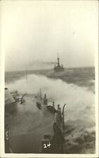RPPC US Navy warships ships at sea ~ WWI era 1904-1918 real photo paper picture