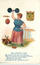 Postcard C-1905 Vinegar Valentine comic humor Athletic Lass undivided 24-5633 picture