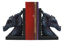Ebros Purple Beauty Nimrod The Legendary Dragon Head Bookends Set of Two Stat... picture