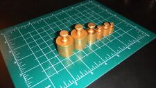 100% Accurate Antique Brass Set of 6 Metric Gram Weights - Calibration Tested picture
