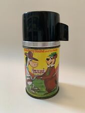 VINTAGE HUCKLEBERRY HOUND & FRIENDS LUNCHBOX THERMOS METAL QUICK DRAW YOGI BEAR picture