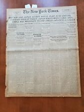 1921 NOV 16 NEW YORK TIMES NEWSPAPER-BRITAIN AND JAPAN ACCEPT NAVAL PLAN-NT 8000 picture