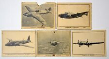 Lot of 5 WARPLANES Cards (FC17), 1942 Saratoga Products picture