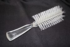 Vintage FULLER Half Round #530 Hair Brush Clear Lucite, Nylon Bristles, MINT picture