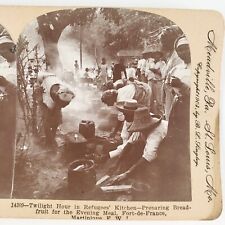 Mount Pelee Refugee Kitchen Stereoview c1903 Fort-de-France Martinique B2164 picture