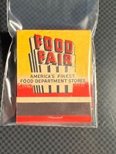 VINTAGE MATCHBOOK - FOOD FAIRS STORES - LADY FAIR COFFEE - UNSTRUCK picture