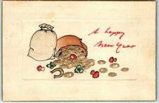 Postcard - A Happy New Year with Holiday Art Print picture