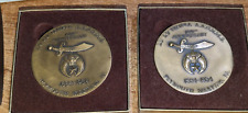 Pair of 1984 LU LU Temple AAONMS 100th Anniv Bronze Medals w/ Boxes picture