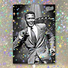 Sidney Poitier Holographic Silver Screen Sketch Card Limited 2/5 Dr. Dunk Signed picture