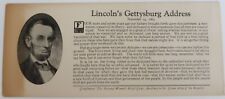 Vintage Lincoln's Gettysburg Address Ink Blotter National Women's Relief Corps picture
