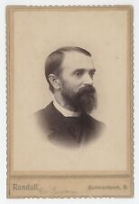 Antique Circa 1880s ID'd Cabinet Card Reverend With Beard Randall Germantown, OH picture