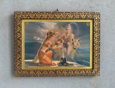 Shiva Parvati Vintage Photo Frame, Indian God Print Frame,Old Frame, - 8.5x11.5