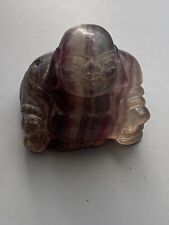 Happy Buddha Stone Jewelry Purple Statue Vintage Lucky picture