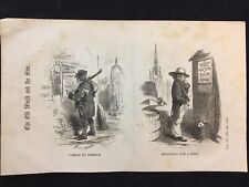 America Land of Opportunity Irish Immigrant 1854 Two Paths of Life Good & Bad picture