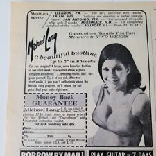 1971 Michael Lang womens bust developer increase bustline brunette ad picture