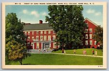 Edna Moore Dormitory Mars Hill College North Carolina linen Postcard picture