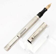 Vintage 1920's Waterman Ideal 452 1/2 LEC STERLING SILVER Fountain Pen GOTHIC picture