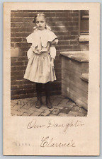RPPC Postcard~ Our Daughter~ Young Girl In Dress~ 1906 Harrisburg, Pa Cancel picture