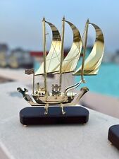 New Antique Look Titanic Brass Ship with Wooden Base Showpiece Home Office Decor picture