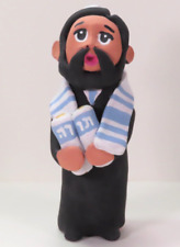 R.C. Ramey Chanting Rabbi w/ Torah Hand Crafted Pottery Figurine Signed 6