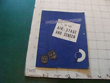 original 1939 UNDERWOOD TYPEWRITER stars of Air, Stage & Screen 28pgs,1939 picture