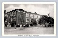 Great Bend KS-Kansas, Great Bend High School, Antique, Vintage Souvenir Postcard picture