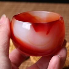 Natural Carnelian Bowl Crystal Quartz Cup Red Agate Drinking Cup Home Decoration picture