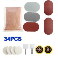 34pcs Set Deep Scratch Remover Repair Glass Polishing Kit Wool Polish Pad Parts picture