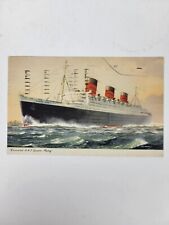 Vintage Postcard Cunard RMS Queen Mary Ship Boat 1950’s picture