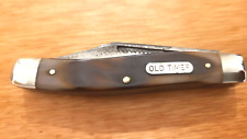 SCHRADE WALDEN Knife USA 1946-73 108OT Stockman Saw Cut Delrin Handles ANTIQUE picture