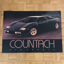 Poster Lamborghini Countach Rod Caudle Vintage 1980s Automotive Art Decor Black picture