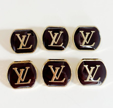 Designer Louis Vuitton LV Black Gold Button Bundle | Set of 6 picture