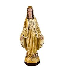 vtg Virgin Mary Modonna Plaster chalkware statue open hands CS.113  13