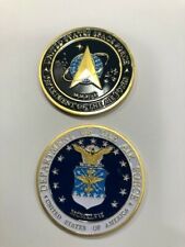GOLDEN color - RARE Unique USA U.S. Space Force /  Air Force Commemorative COIN picture
