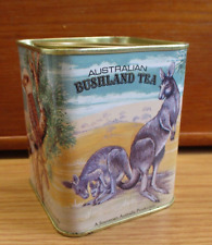 Australian Bushland Tea Tin Canister Box Bush Koala Kangaro Kookaburra Vtg 2000? picture