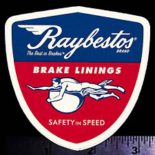 RAYBESTOS Brake Linings  Safety In Speed - Original Vintage Racing Decal/Sticker picture