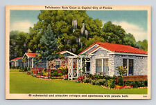 Talahassee Auto Court Lake Ella Cottage Cabin Motel Florida FL Postcard picture