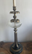 Vtg MCM Table Lamp Brass and Glass Grape Design Hollywood Regency 30