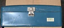 VTG 1950s Union utility Chest Teal Tool Box #2313 Tackle Box Metal Handle  picture