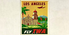 1950’S TWA- TRANS WORLD AIRLINES “LOS ANGELES” “WELCOME ABOARD” MATCHBOOK COVER picture