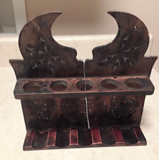Antique / Vintage Wooden Carved Pipe Holder/Pipe Rack/Wall Hanging -READ picture