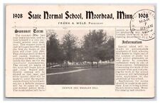 MOORHEAD minnesota MN ~ postcard state normal school 1908 RARE VIEW picture