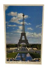 Postcard TWA Trans World Airlines Eiffel Tower Paris 1940s Linen Unposted picture