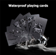 2 Decks Black Playing Cards Deck Frosting Black Diamond Poker Durable Waterproof picture