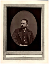 Emile Zola, French writer and journalist vintage print, period print picture