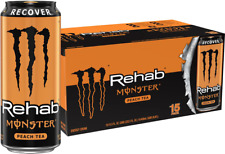 Monster Rehab Peach Tea + Energy, Energy Iced Tea, Energy Drink, 15.5 Ounce Pack picture
