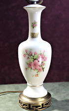 Vtg Porcelain Cherry Blossom Table Lamp, Oriental Style Base, Noritake? picture