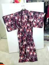 US seller Japan Purple red yukata kimono Japanese picture