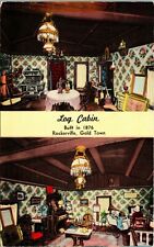 Rockerville South Dakota SD Gold Camp Ghost Town Log Cabin Interior Postcard picture